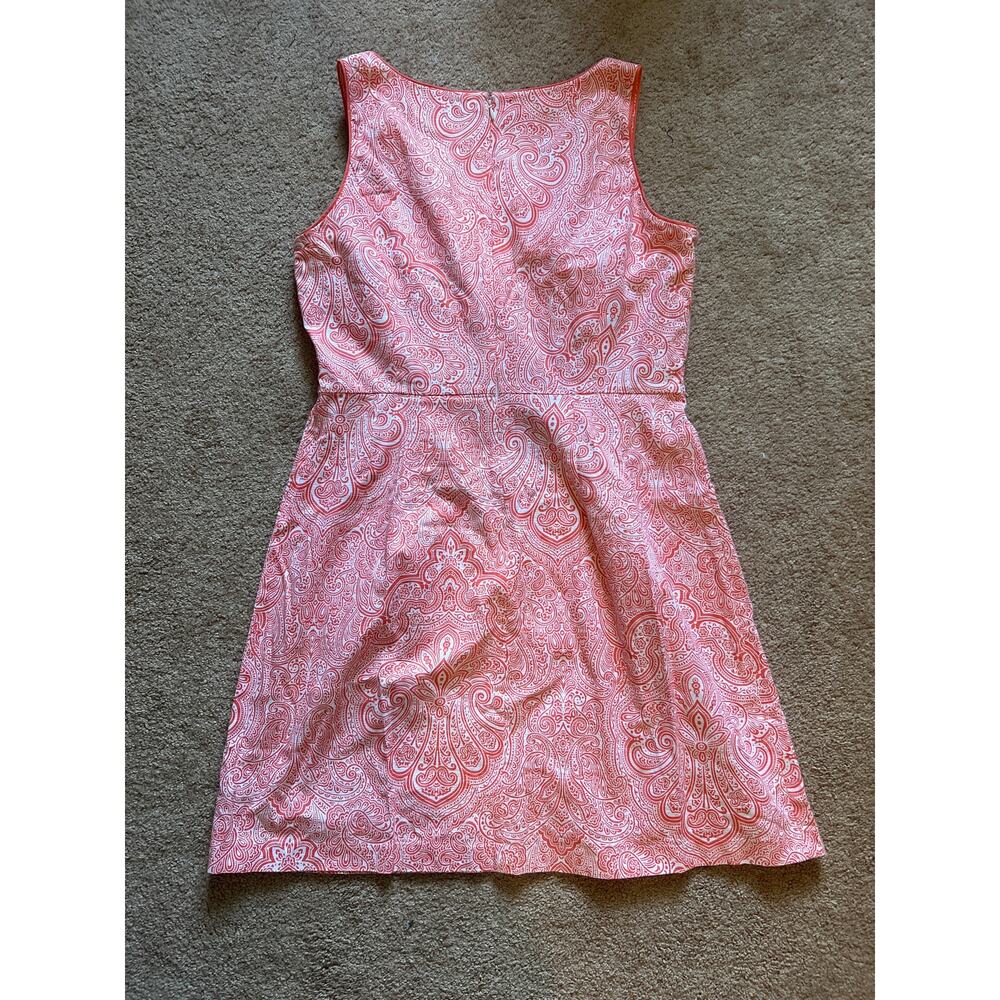 NWOT Tommy Hilfiger Paisley Print Coral Sleeveless Dress Size 14 - Picture 3 of 3
